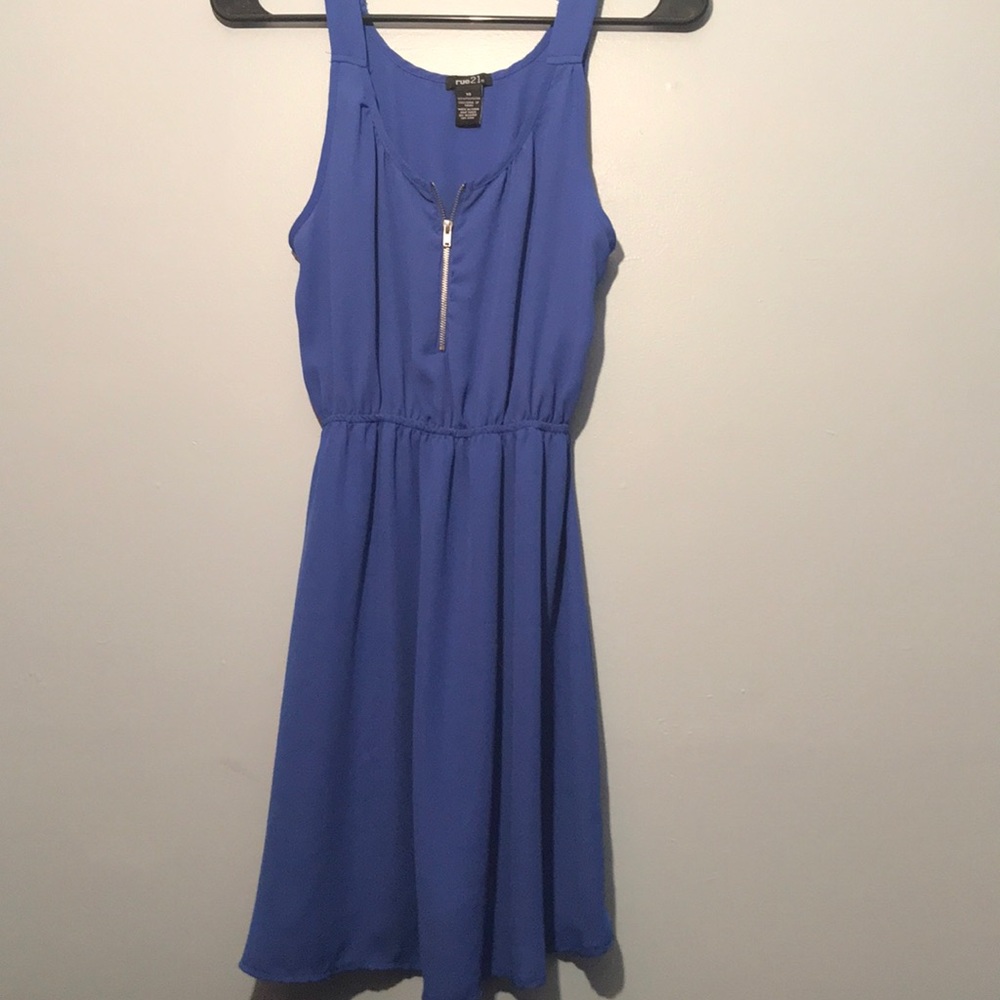 Rue 21 Royal Blue Zipper Dress